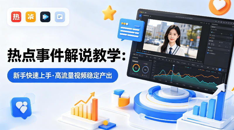 某大V的热点事件解说教学，新手也能快速上手，稳定产出高流量解说视频-克用笔记