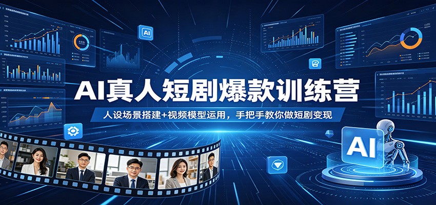 AI真人短剧爆款训练营：人设场景搭建+视频模型运用，手把手教你做短剧变现-克用笔记