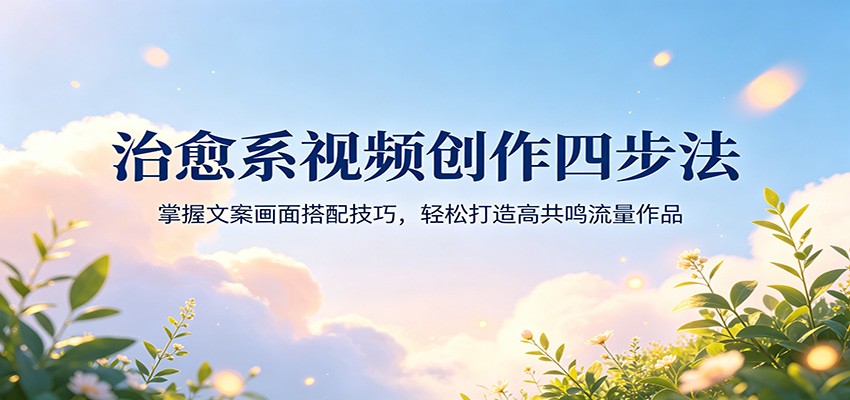 治愈系视频创作四步法：掌握文案画面搭配技巧，轻松打造高共鸣流量作品-克用笔记