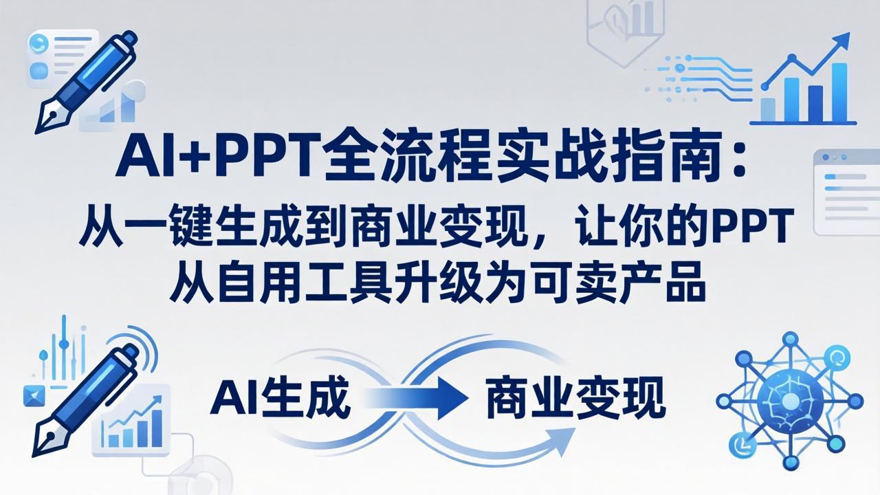 AI+PPT全流程实战指南-更新4月21：从一键生成到商业变现，让你的PPT从自用工具升级为可卖产品-克用笔记