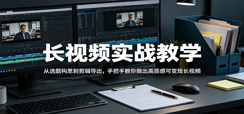 长视频实战教学，从选题构思到剪辑导出，手把手教你做出高质感可变现长视频-克用笔记