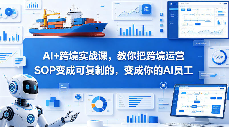 AI+跨境实战课，教你把跨境运营S0变成可复制的，变成你的AI员工-克用笔记