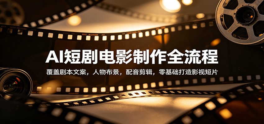 AI短剧电影制作全流程：覆盖剧本文案，人物布景，配音剪辑，零基础打造影视短片-克用笔记