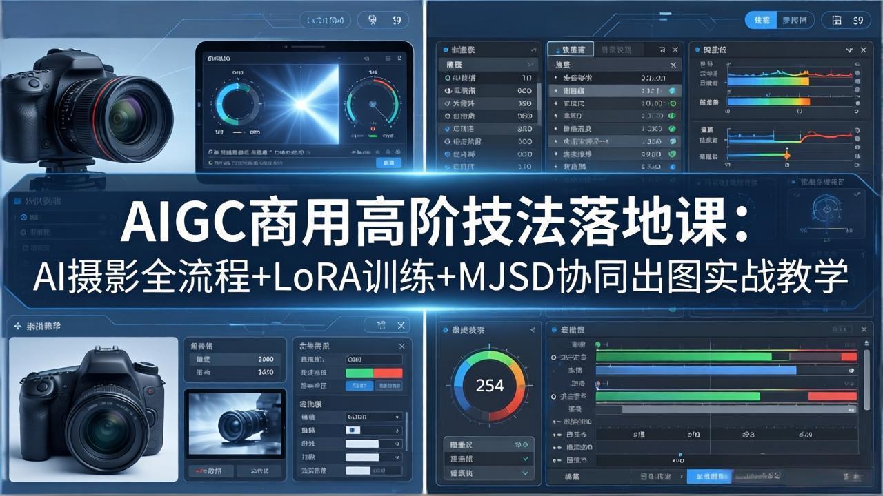 AIGC商用高阶技法落地课：AI摄影全流程+LoRA训练+MJSD协同出图实战教学-克用笔记