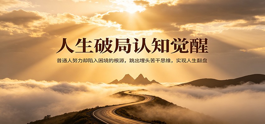 人生破局认知觉醒，普通人努力却陷入困境的根源，跳出埋头苦干思维，实现人生翻盘-克用笔记