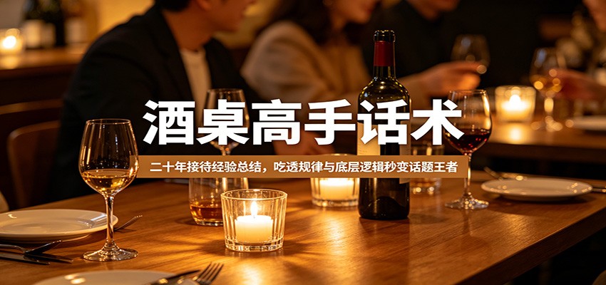 酒桌高手话术：二十年接待经验总结，吃透规律与底层逻辑秒变话题王者-克用笔记