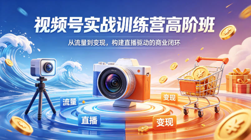 视频号实战训练营高阶班，从流量到变现，构建直播驱动的商业闭环(26年4月)-克用笔记