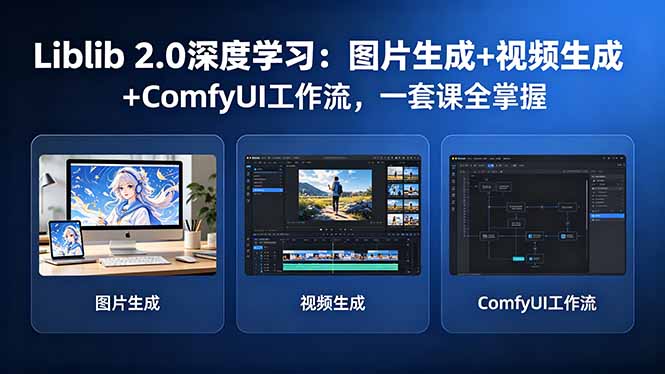 Liblib 2.0深度学习：图片生成+视频生成+ComfyUI工作流，一套课全掌握-克用笔记