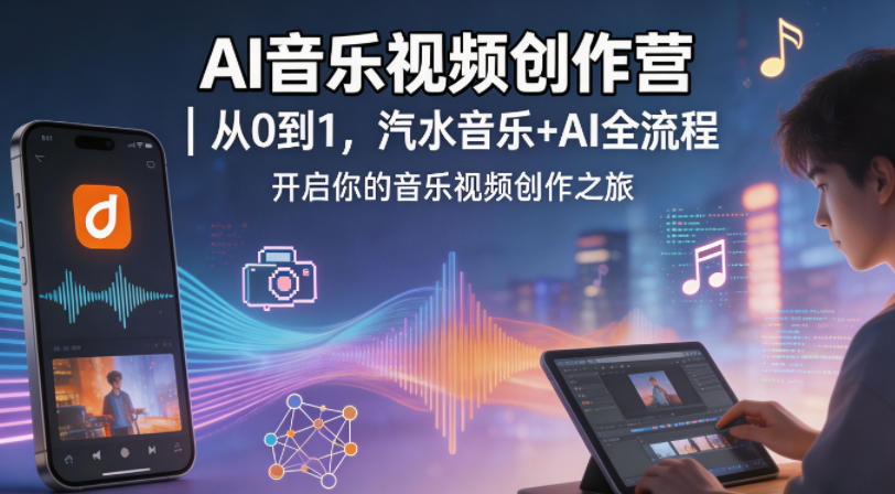 AI音乐视频创作营｜从0到1，汽水音乐+AI全流程，开启你的音乐视频创作之旅-克用笔记