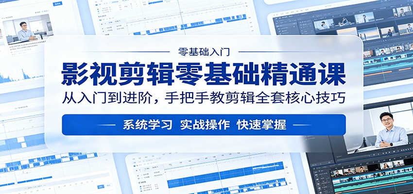 影视剪辑零基础精通课：从入门到进阶，手把手教剪辑全套核心技巧-克用笔记