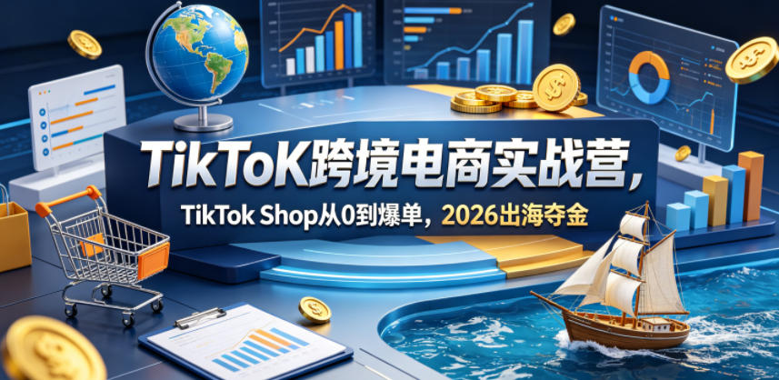TikToK跨境电商实战营，TikTok Shop从0到爆单，2026出海夺金-克用笔记
