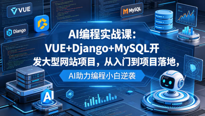 AI编程实战课：VUE+Django+MySQL开发大型网站项目，从入门到项目落地，AI助力编程小白逆袭-克用笔记