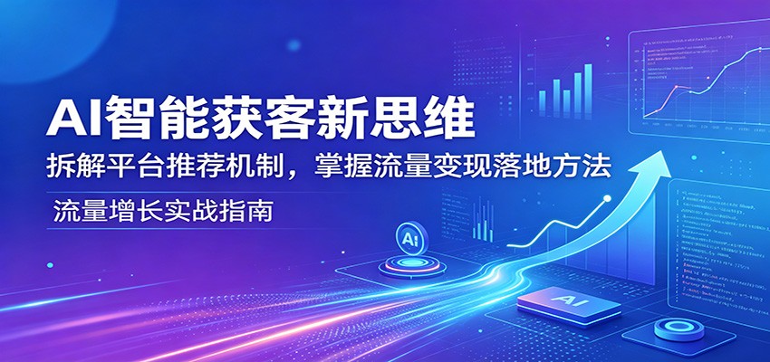 AI智能获客新思维：拆解平台推荐机制，掌握流量变现落地方法-克用笔记