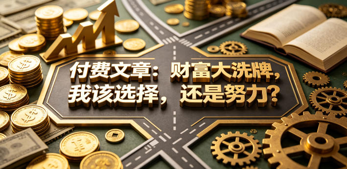 付费文章：财富大洗牌，我该选择，还是努力？-克用笔记
