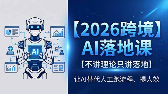 2026跨境AI落地课，不讲理论只讲落地，让AI替代人工跑流程、提人效-克用笔记