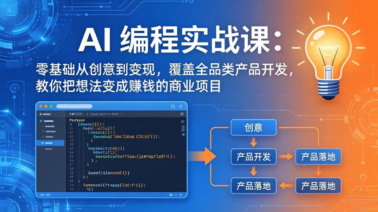 AI编程实战课-第三期-5月3更新：零基础从创意到变现，覆盖全品类产品开发，把想法变成赚钱项目-克用笔记