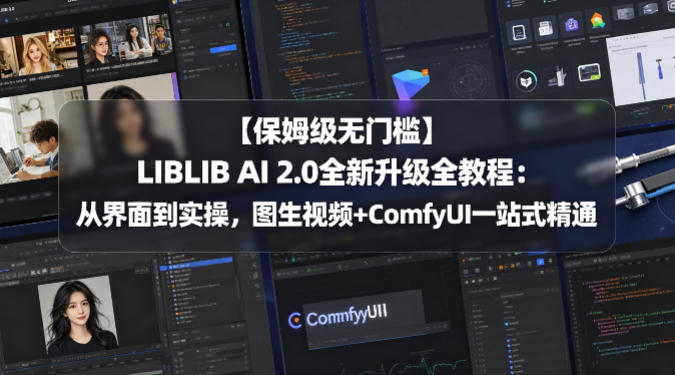 【保姆级无门槛】LIBLIB AI 2.0全新升级全教程：从界面到实操，图生视频+ComfyUI一站式精通-克用笔记