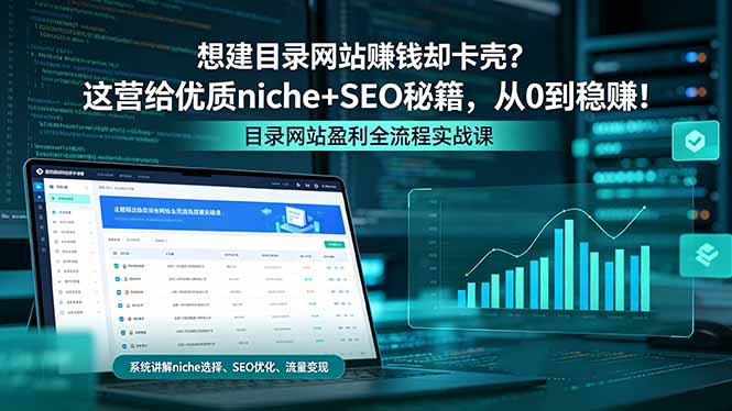 想建目录网站赚钱却卡壳？这营给优质 niche+SEO 秘籍，从 0 到稳赚！-克用笔记