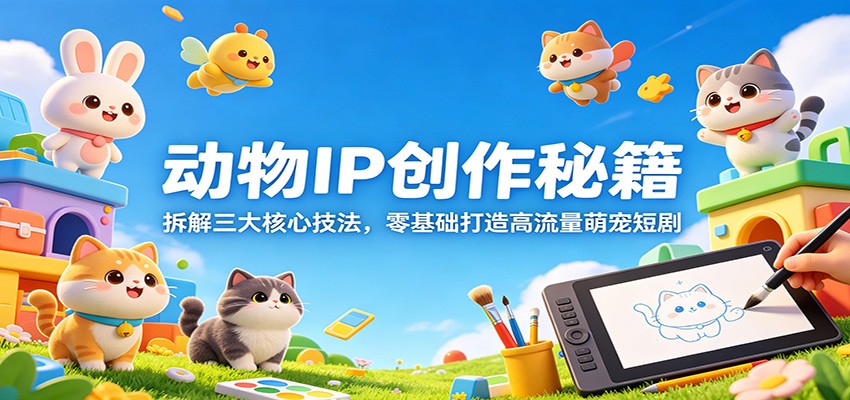动物IP创作秘籍：拆解三大核心技法，零基础打造高流量萌宠短剧-克用笔记