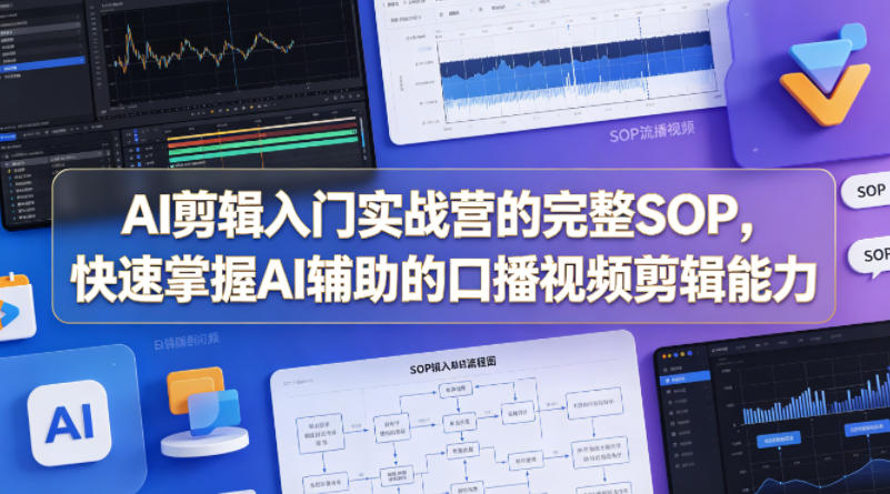 AI剪辑入门实战营的完整SOP，快速掌握AI辅助的口播视频剪辑能力-克用笔记