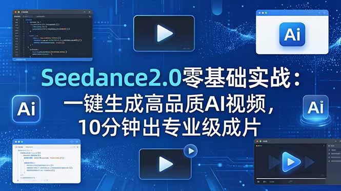 Seedance2.0零基础实战：一键生成高品质AI视频，10分钟出专业级成片-克用笔记