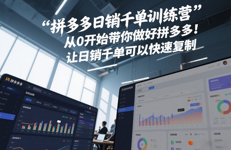 拼多多日销千单训练营，从0开始带你做好拼多多，让日销千单可以快速复制(更新26年4月)-克用笔记