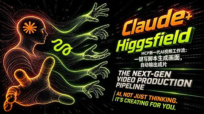 Claude+Higgsfield MCP新一代AI视频工作流：一键写脚本生成画面，自动输出成片-克用笔记