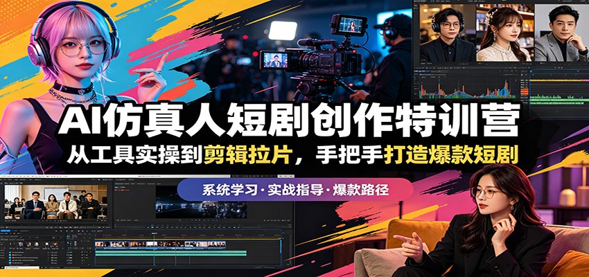 AI仿真人短剧创作特训营：从工具实操到剪辑拉片，手把手打造爆款短剧-克用笔记